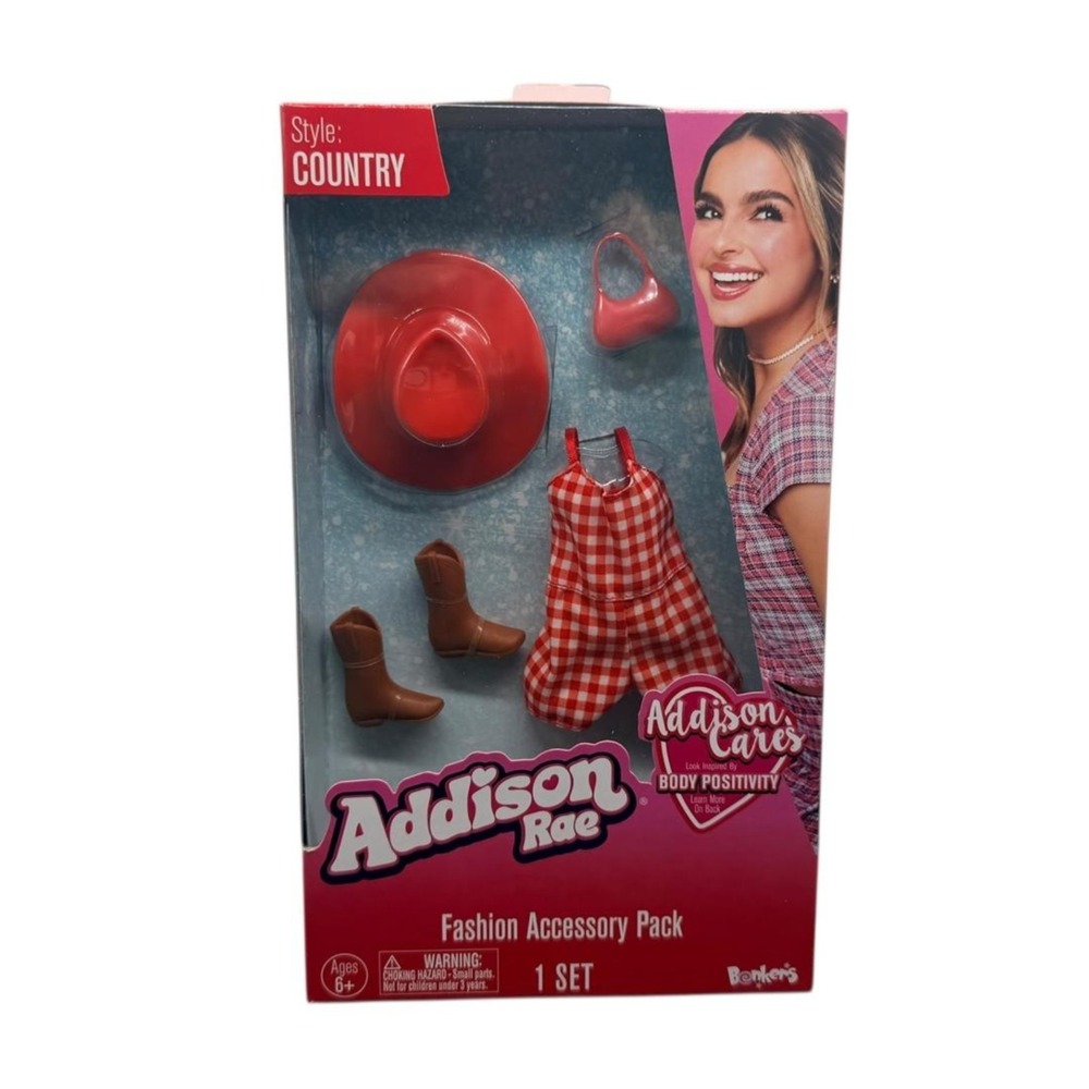 Addison Rae Country Dress Up Doll Outfit TikTok Fashion Accessory Pack